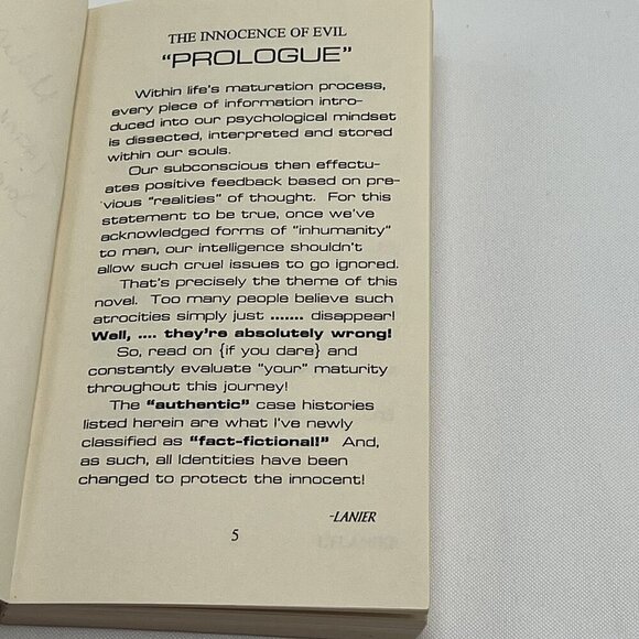 The Innocence of Evil Leon Thomas Lanier 1997 Detective Nate Bishop Paperback - Picture 5 of 7
